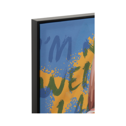 WANDDECORATIE VROUW GRAFFITI LOLLIPOP CANVAS/VERF MIX