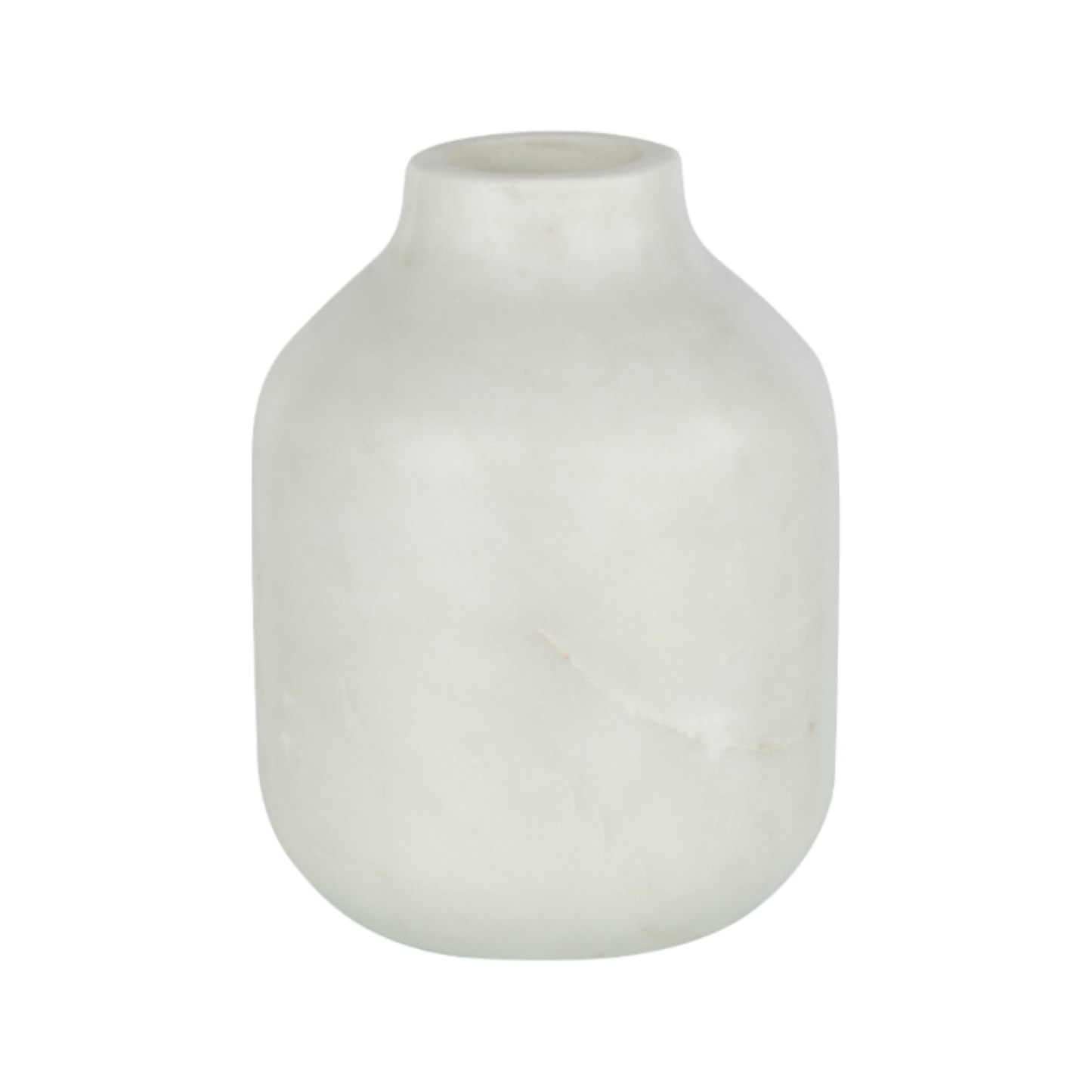 Vase bouteille marbre blanc