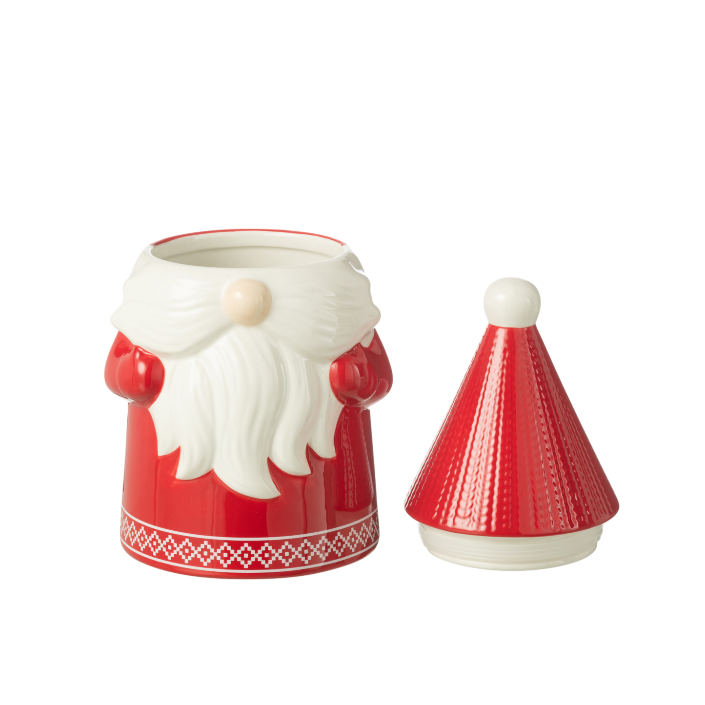 Boite Biscuits Boite Cadeau Céramique Rouge et Blanc