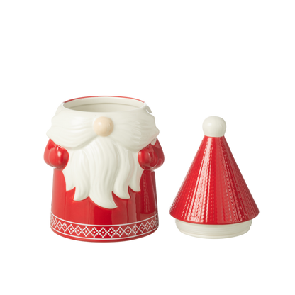 Boite Biscuits Boite Cadeau Céramique Rouge et Blanc