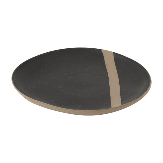 Assiette Ceramique Noir/Taupe Small