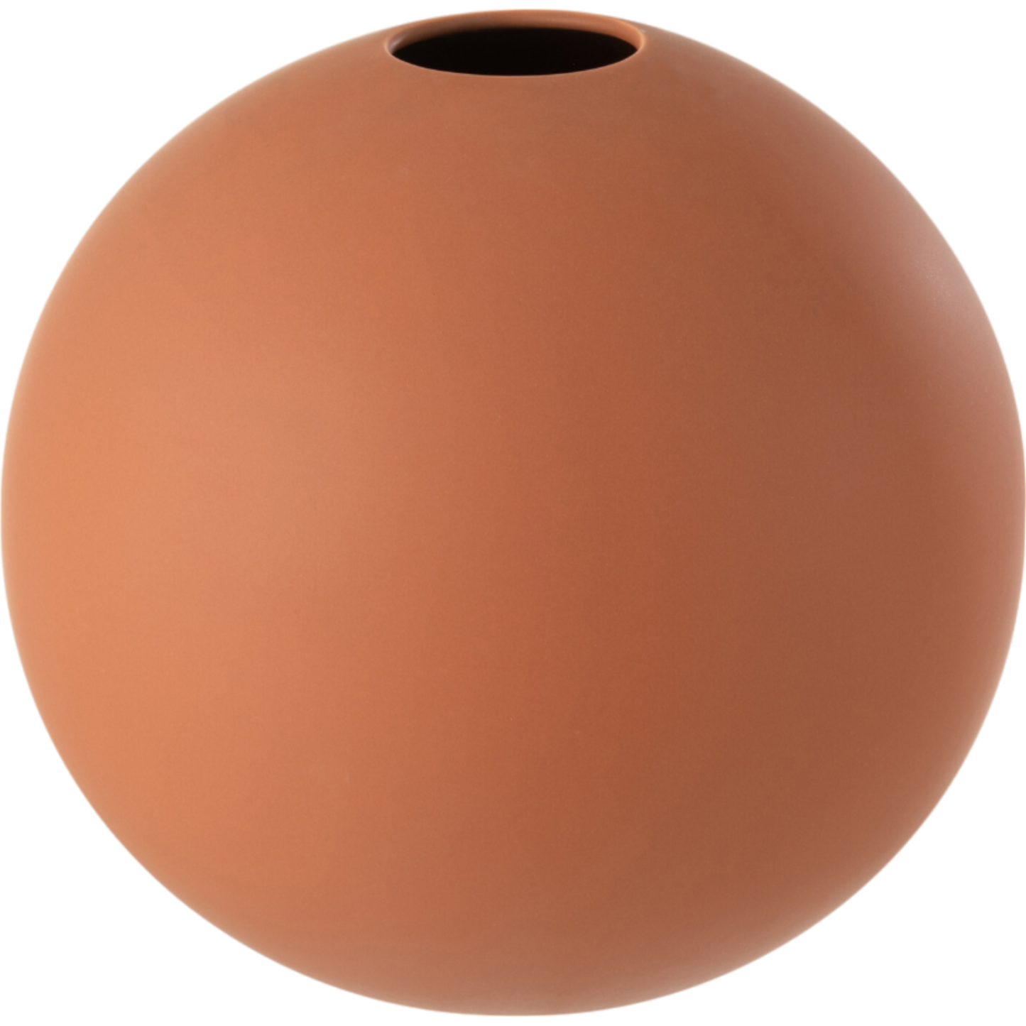 Vase boule rouille