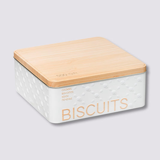 Boîte biscuits métal, Blanc