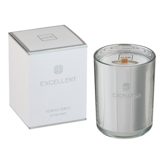 Bougie parfumée "excellent" Cotton Candy Argent