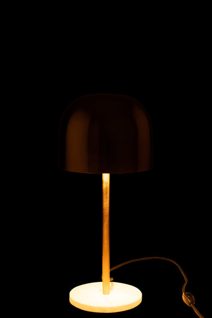 QUEEN LAMP METAL/GOLD MARBLE