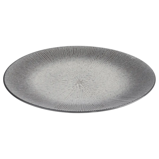 Assiette plate "Atelier" D27cm gris