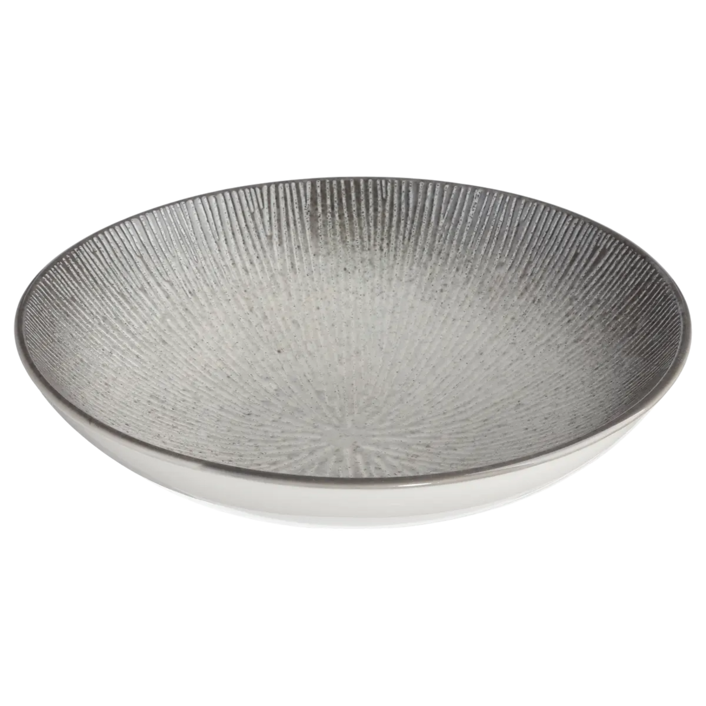 Assiette creuse "Atelier" D19cm gris