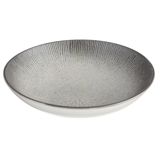 Assiette creuse "Atelier" D19cm gris