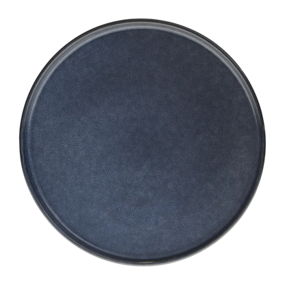 Assiette plate "Terre inconnue" D27cm bleu