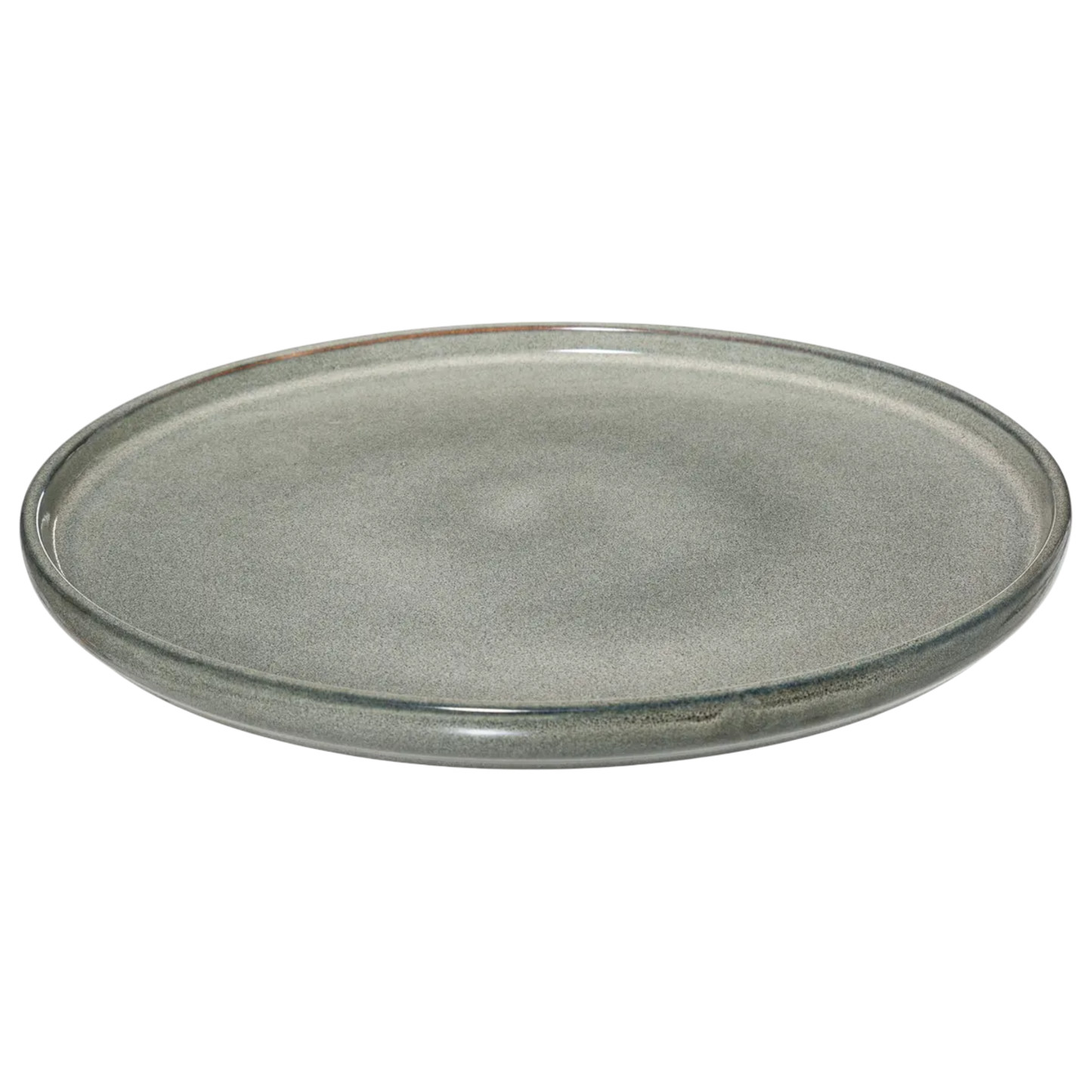 Assiette plate "Terre inconnue" D27cm vert clair