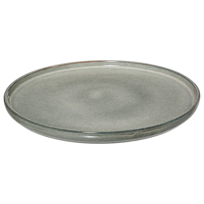 Assiette plate "Terre inconnue" D27cm vert clair