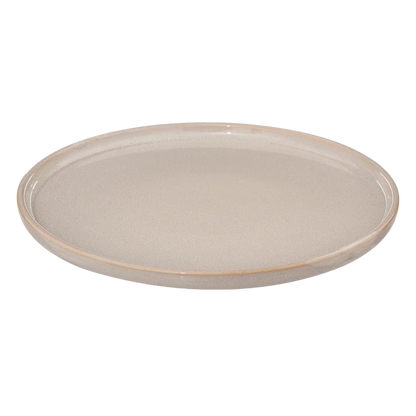 Assiette plate "Terre inconnue" D27cm beige