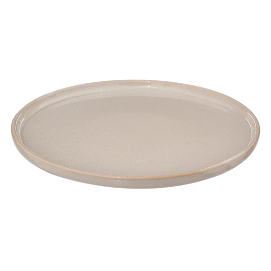 Assiette plate "Terre inconnue" D27cm beige