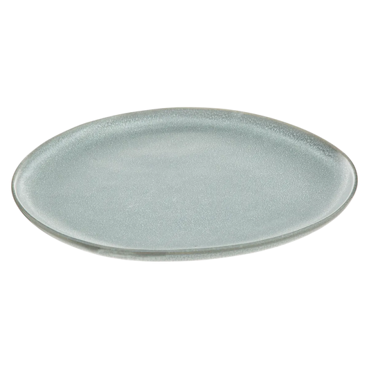 Assiette plate "Spring Water" D27cm gris/vert