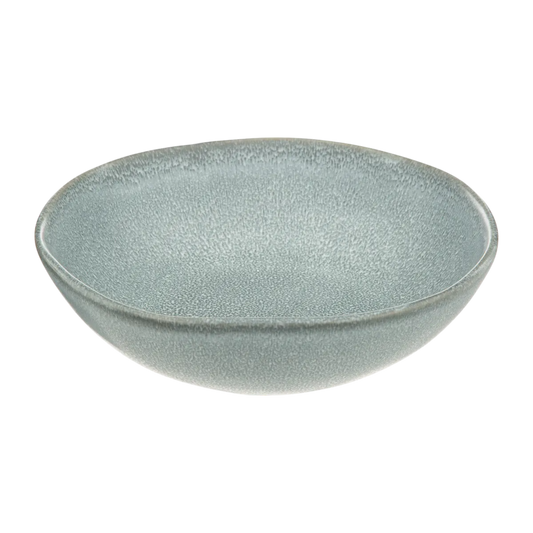 Assiette creuse "Spring Water" D19cm gris/vert