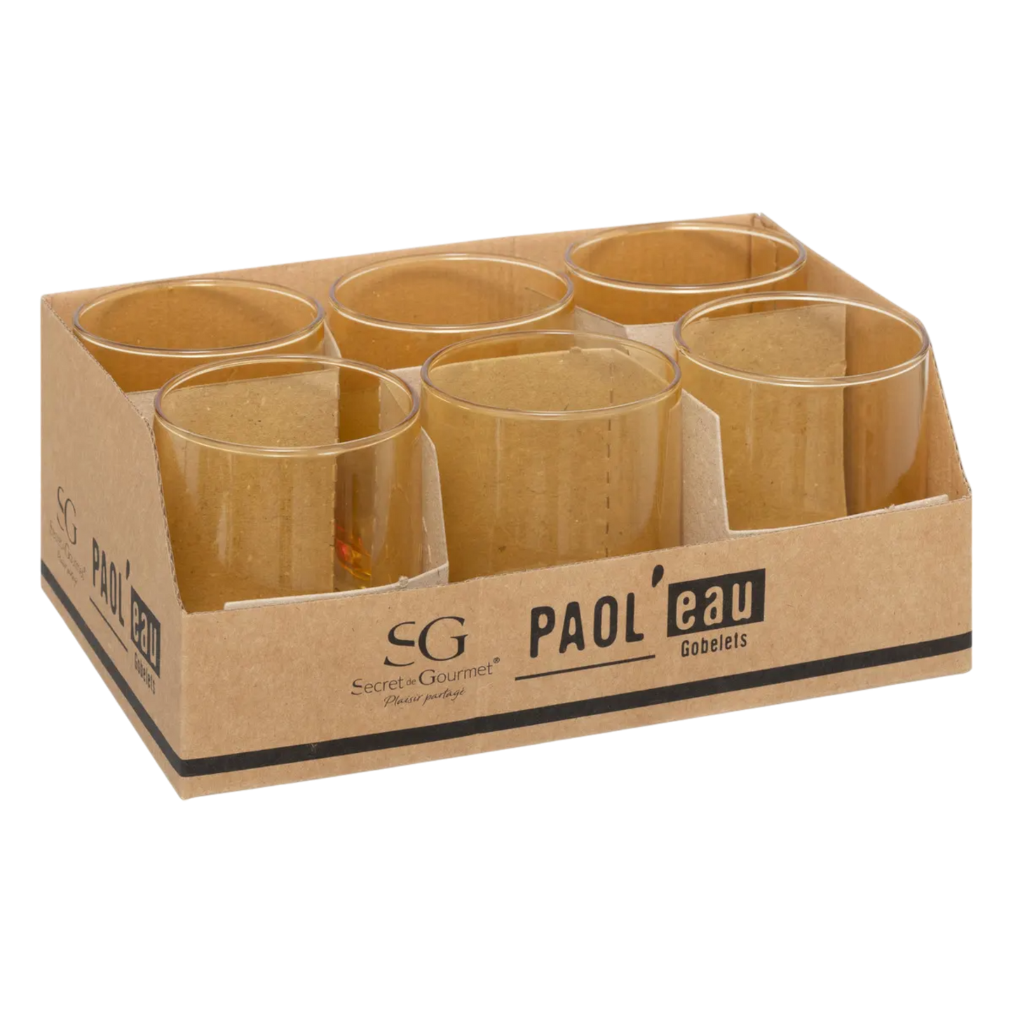 Lot de 6 Verres à eau Paol'eau Jaune