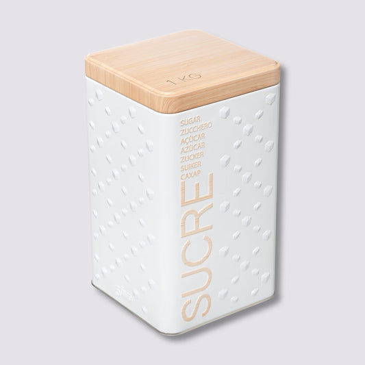 Boîte à sucre poudre métal, Blanc