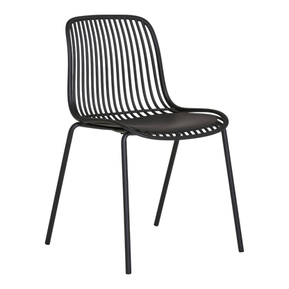 Chaise de jardin Branson (ensemble de 4 chaises) Noir