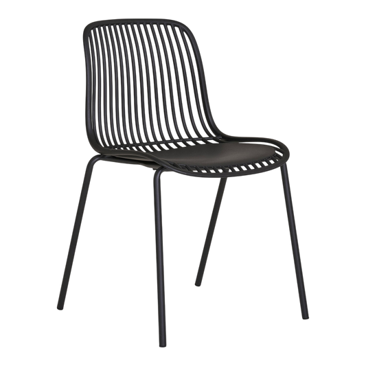 Chaise de jardin Branson (ensemble de 4 chaises) Noir