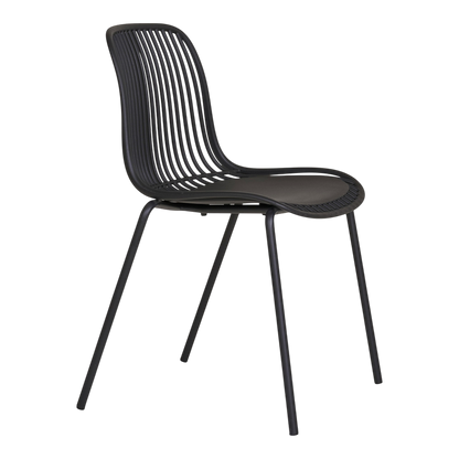Chaise de jardin Branson (ensemble de 4 chaises) Noir