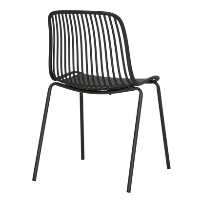 Chaise de jardin Branson (ensemble de 4 chaises) Noir