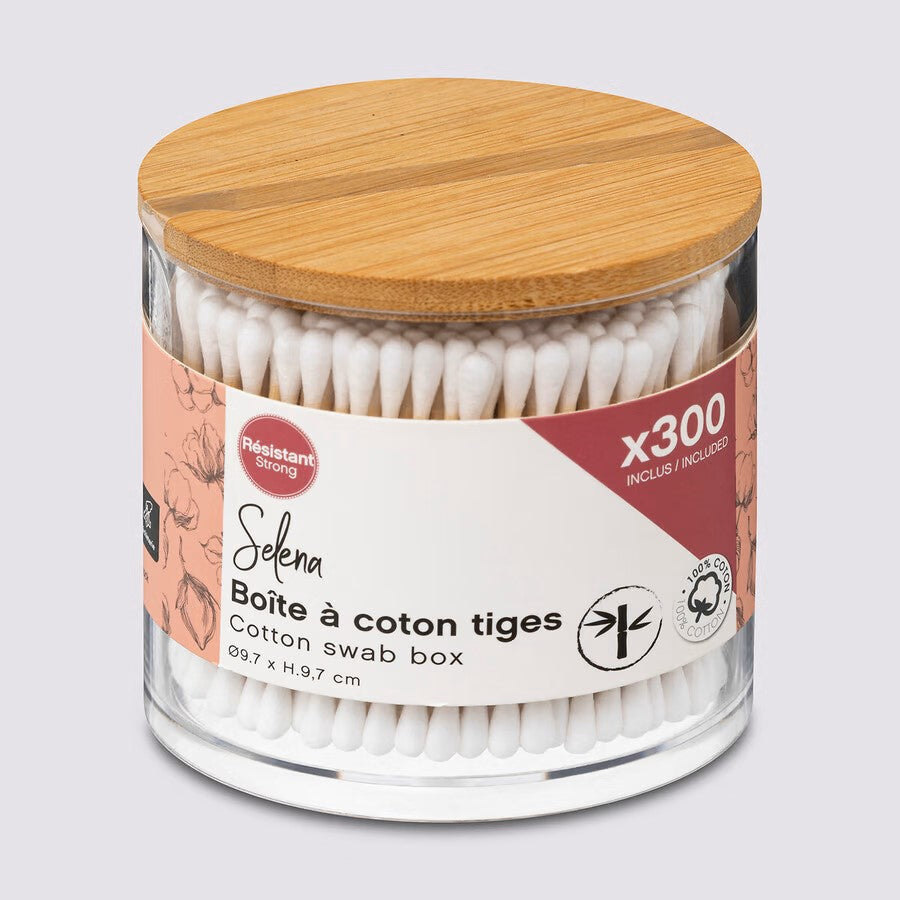 Boîte 300 cotons-tiges, Bambou