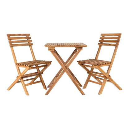 Table et chaise pliable pour l'extérieur naturel