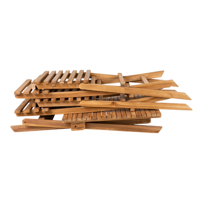 Table et chaise pliable pour l'extérieur naturel