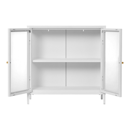 Meuble vitrine blanc Dalby