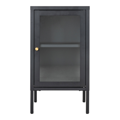 Meuble vitrine noir avec portes vitrées Dalby
