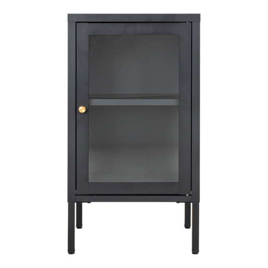 Meuble vitrine noir avec portes vitrées Dalby