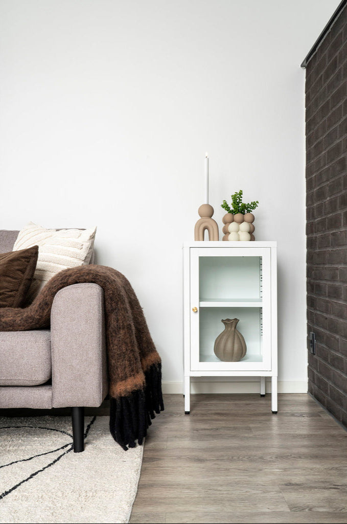 Meuble vitrine blanc Dalby