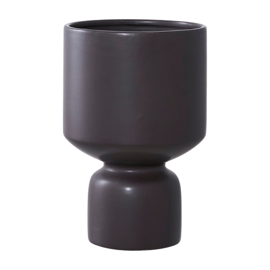 Pot de fleur noir