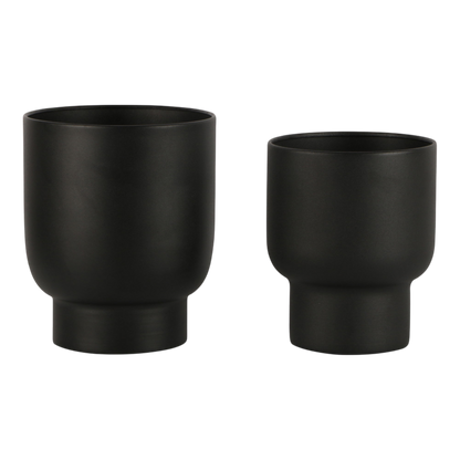 Jardinière en métal noir (lot de 2)