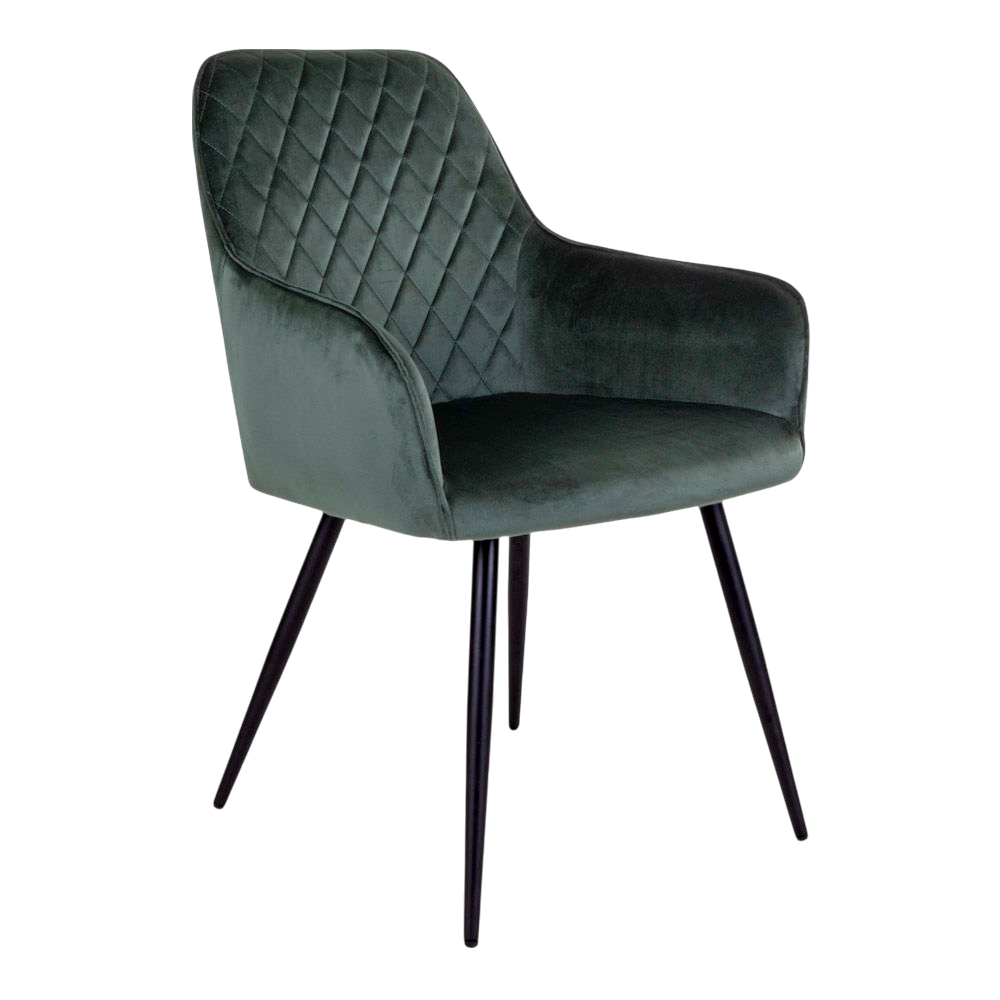 Chaise en velours de salle à manger Harbo (ensemble de 2) vert
