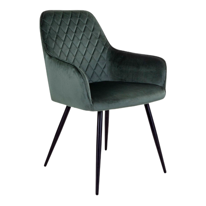 Chaise en velours de salle à manger Harbo (ensemble de 2) vert