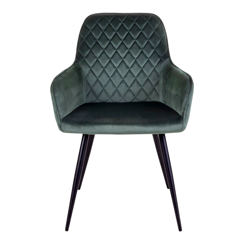 Chaise en velours de salle à manger Harbo (ensemble de 2) vert