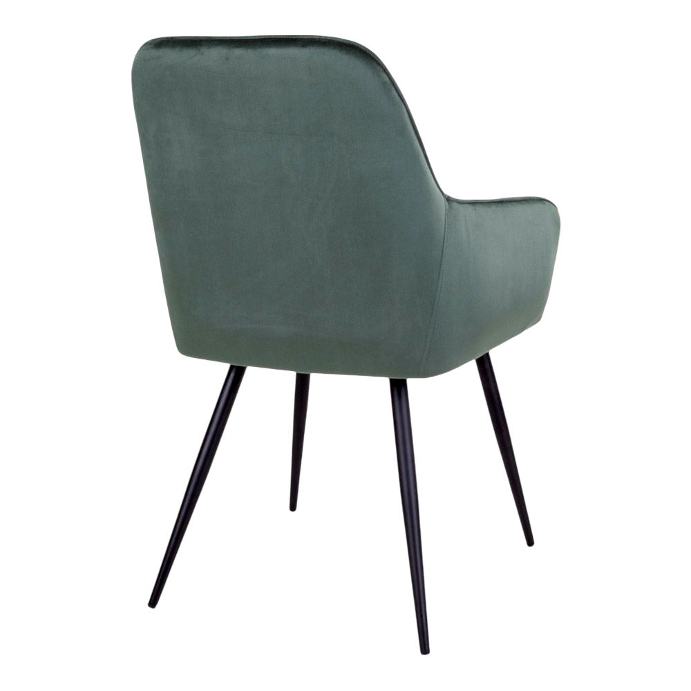 Chaise en velours de salle à manger Harbo (ensemble de 2) vert