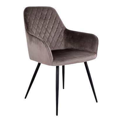 Chaise en velours de salle à manger Harbo (ensemble de 2) marron clair