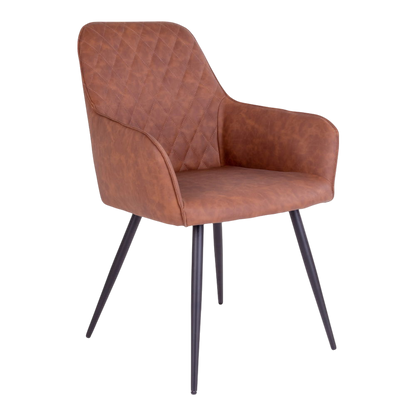 Chaise vintage de salle à manger Harbo (ensemble de 2) marron