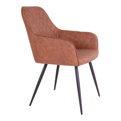 Chaise vintage de salle à manger Harbo (ensemble de 2) marron