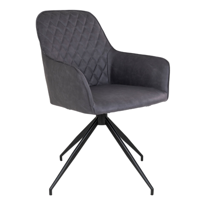 Chaise de salle à manger pivotante Harbo gris foncé