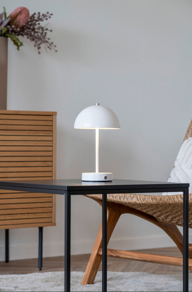 Lampe de table blanche rechargeable LED Holt