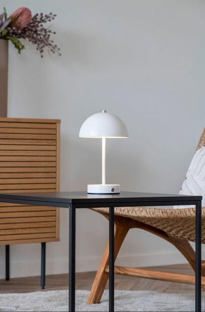 Lampe de table blanche rechargeable LED Holt