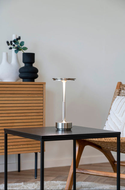 Lampe de table, LED rechargeable Lyneham argent