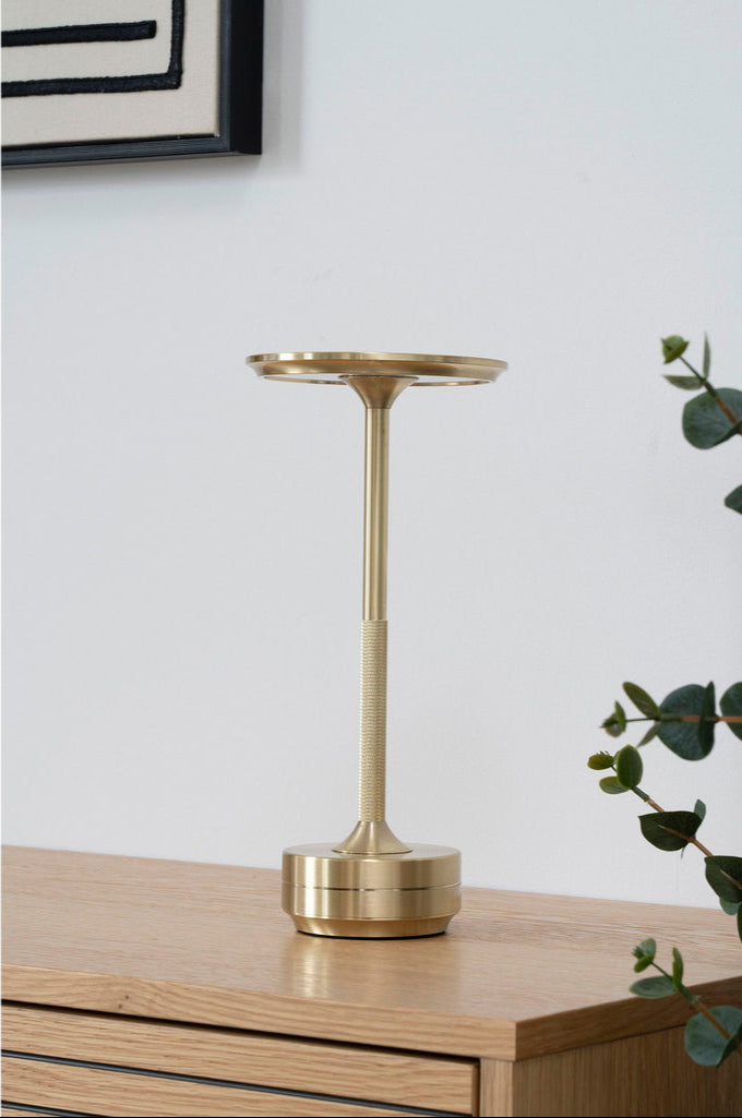 Lampe de table, LED  rechargeable Lyneham Laiton