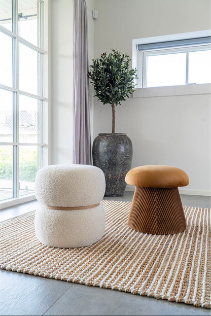 Pouf blanc Milford