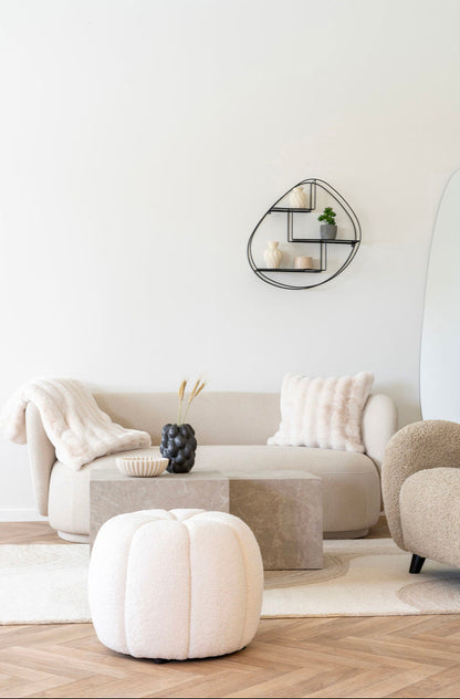 Pouf blanc Paisley