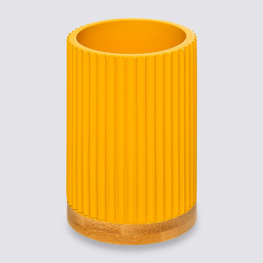 Pot à brosses à dents, Jaune moutarde