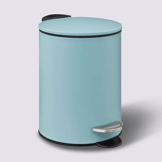 Poubelle métal 3L, Bleu artic